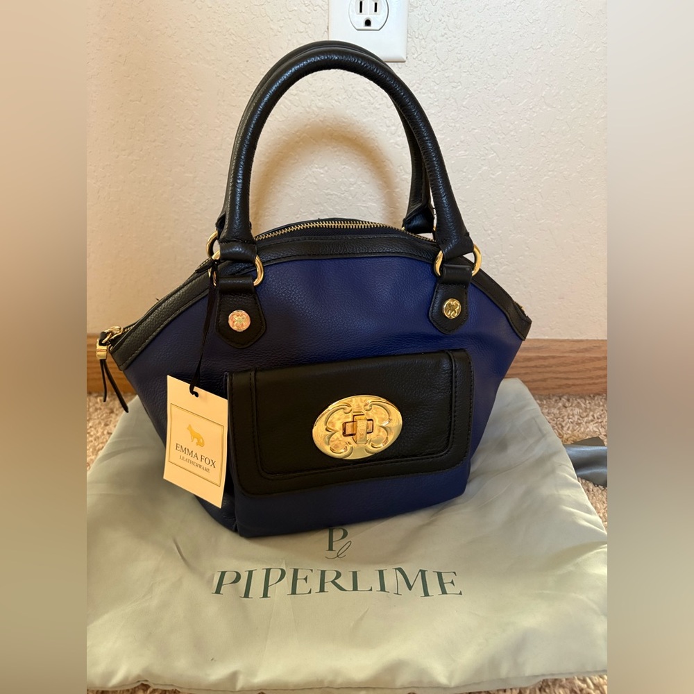 Emma Fox leather dome satchel